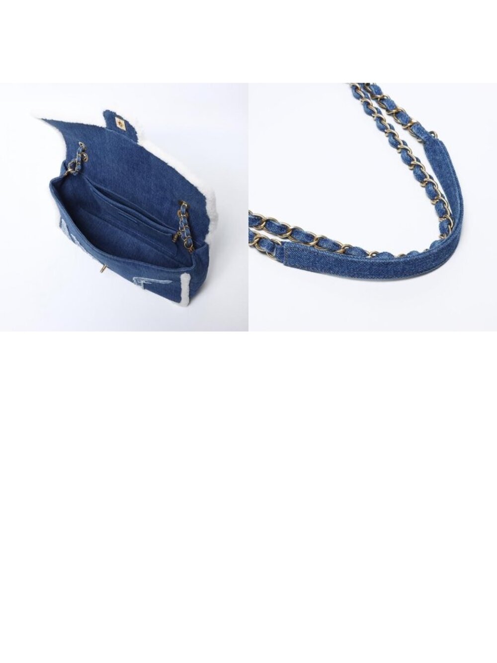 Chanel Shoulder Bag Denim Mouton Egypt - Picture 10 of 10